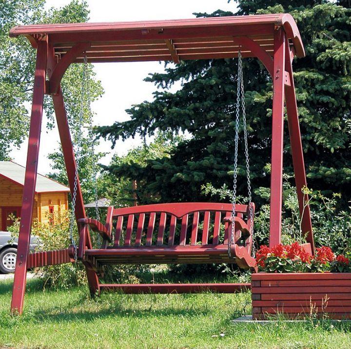 huśtawka z baldachimem